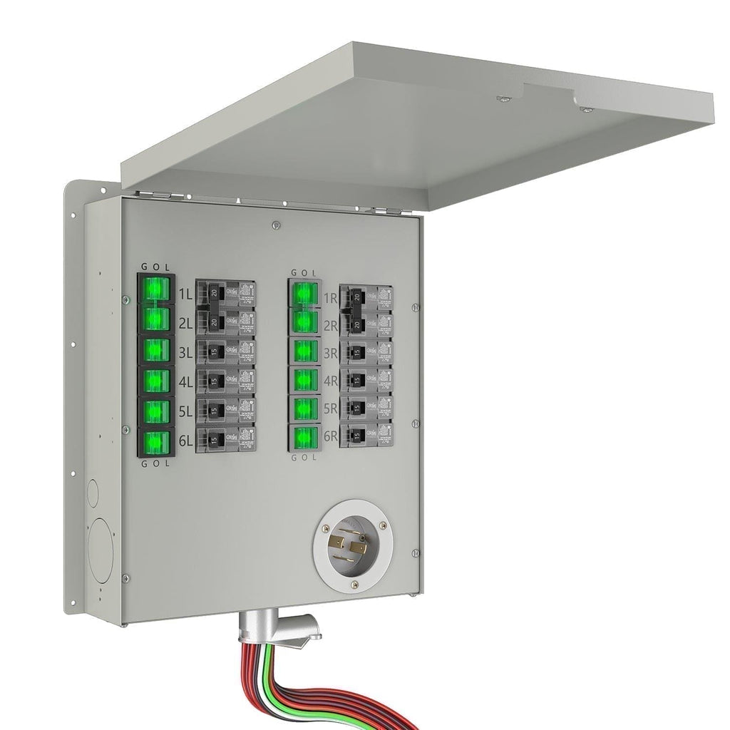 12-Circuit 120/240V 30A Non-Automatic Transfer Switch - Home Power Tech