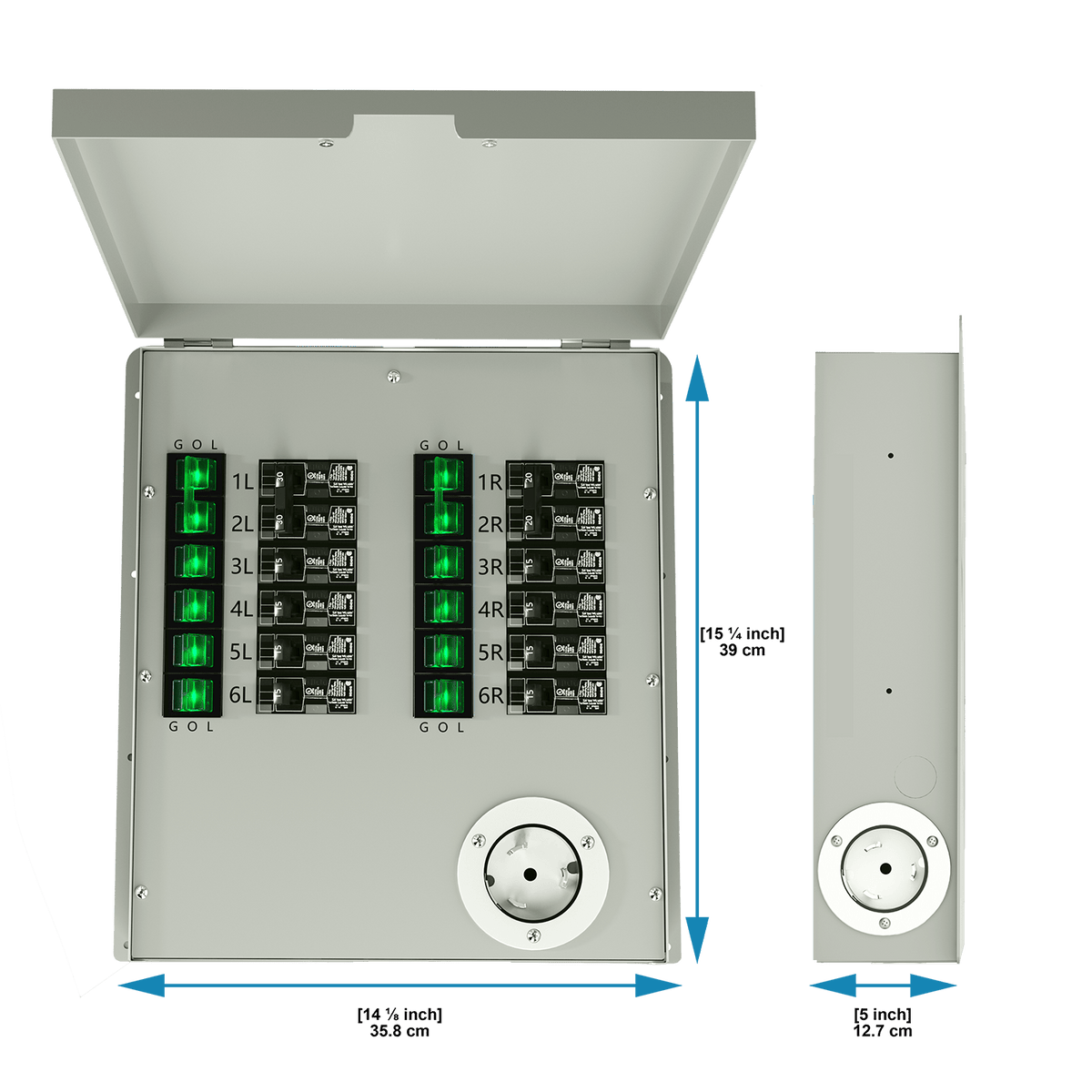 12-Circuit 120/240V 50A Non-Automatic Transfer Switch - Home Power Tech