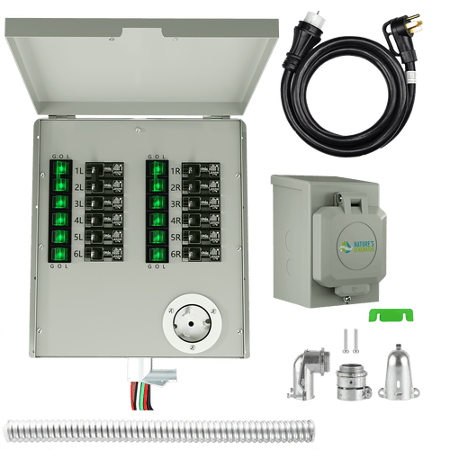 12-Circuit 120/240V 50A Non-Automatic Transfer Switch - Home Power Tech