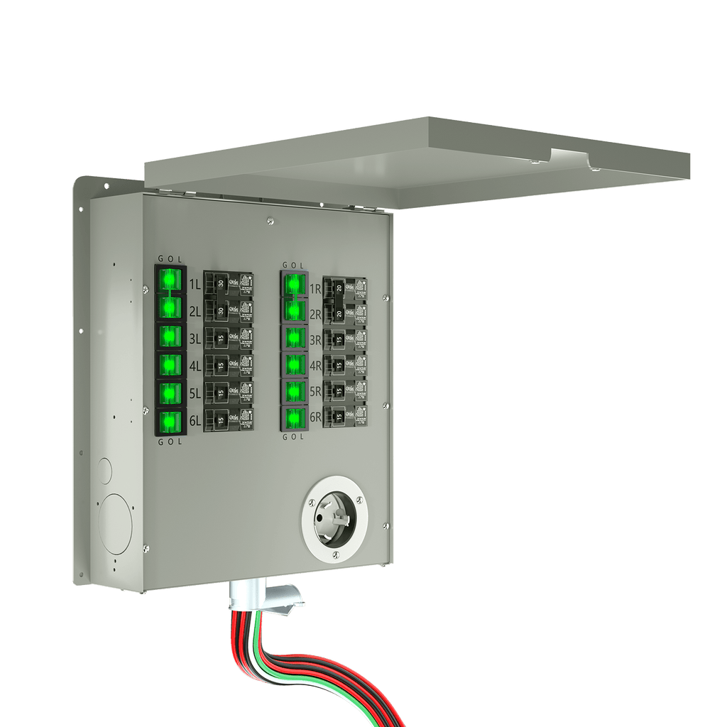 12-Circuit 120/240V 50A Non-Automatic Transfer Switch - Home Power Tech