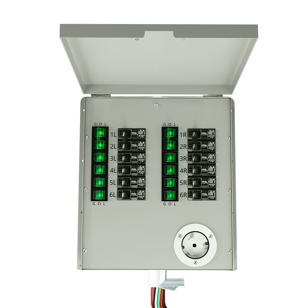 12-Circuit 120/240V 50A Non-Automatic Transfer Switch - Home Power Tech