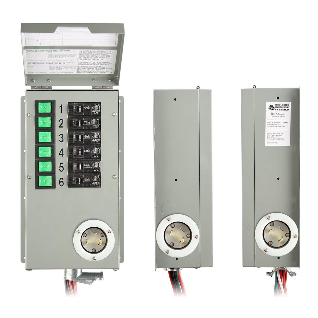 120V 30A 6-Circuit Non-Automatic Transfer Switch - Home Power Tech