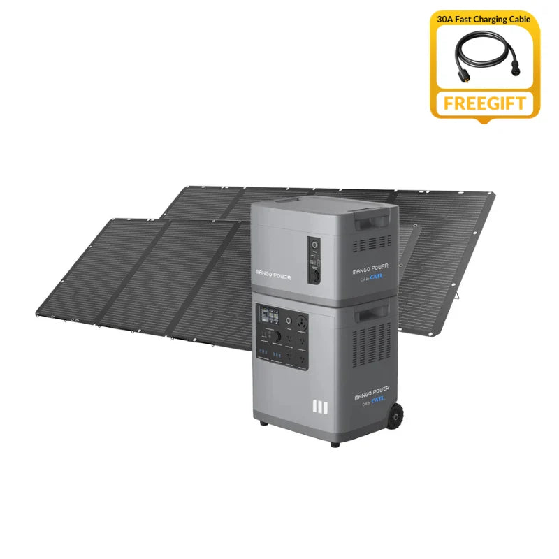 Mango Power E Big Battery Solar Generator Kit – 7kWh + 2 × 400W Solar Panels