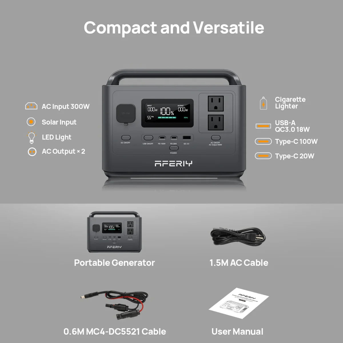 AFERIY 400W Portable Power Station - Home Power Tech