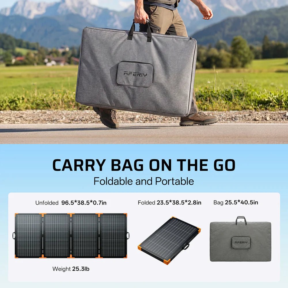 AFERIY ‎AF-SA400 400W Portable Solar Panel (Upgraded Version) - Home Power Tech