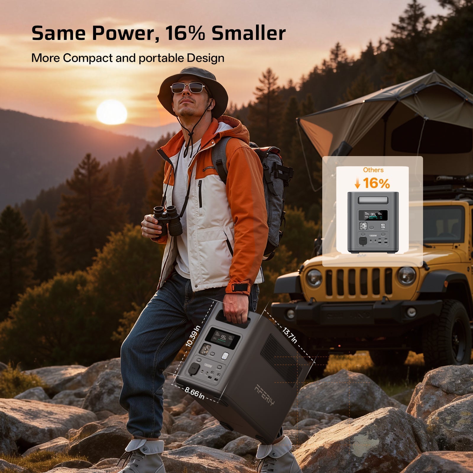 AFERIY Nomad1800 P180 1024Wh Portable Power Station - Home Power Tech