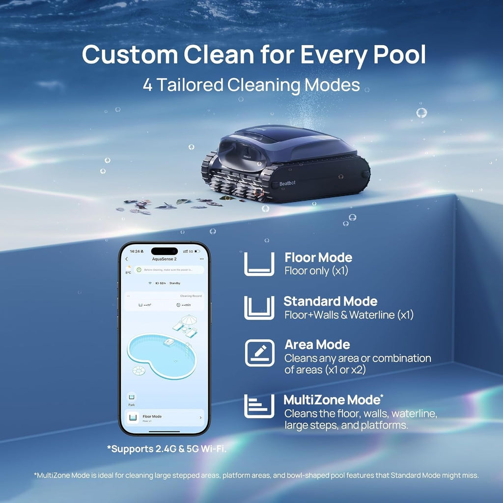 Beatbot AquaSense 2 Robotic Pool Cleaner + iSkim Robotic Pool Skimmer - Home Power Tech