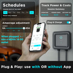 EVIQO Level 2 EV Charger, 48A (11.5kW), 240V, NEMA 14-50 Plug-in, J1772 for Non-Tesla EVs - Home Power Tech