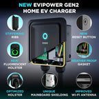EVIQO Level 2 EV Charger, 48A (50A Max), 240V, Hardwired, J1772 for Non-Tesla EVs - Home Power Tech