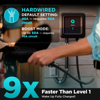 EVIQO Level 2 EV Charger, 48A (50A Max), 240V, Hardwired, J1772 for Non-Tesla EVs - Home Power Tech