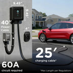 EVIQO Level 2 EV Charger, 48A (50A Max), 240V, Hardwired, J1772 for Non-Tesla EVs - Home Power Tech