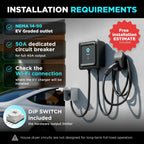 EVIQO NACS Level 2 EV Charger, 40A (9.6kW), 240V, NEMA 14-50 Plug In, for Tesla EVs - Home Power Tech