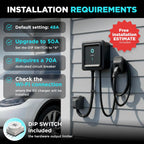 EVIQO NACS Level 2 EV Charger, 48A (50A Max), 240V, Hardwired, for Tesla EVs - Home Power Tech