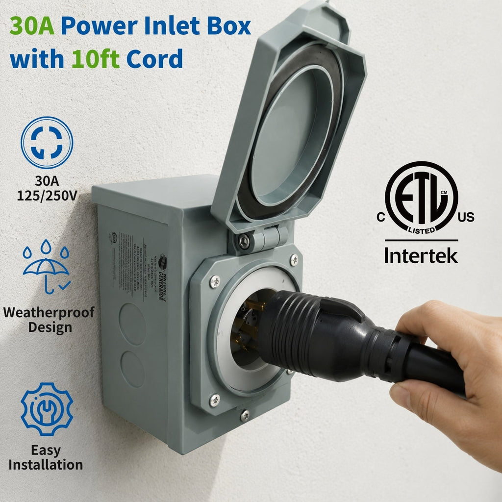 Nature's Generator 30A Power Inlet Box - Home Power Tech