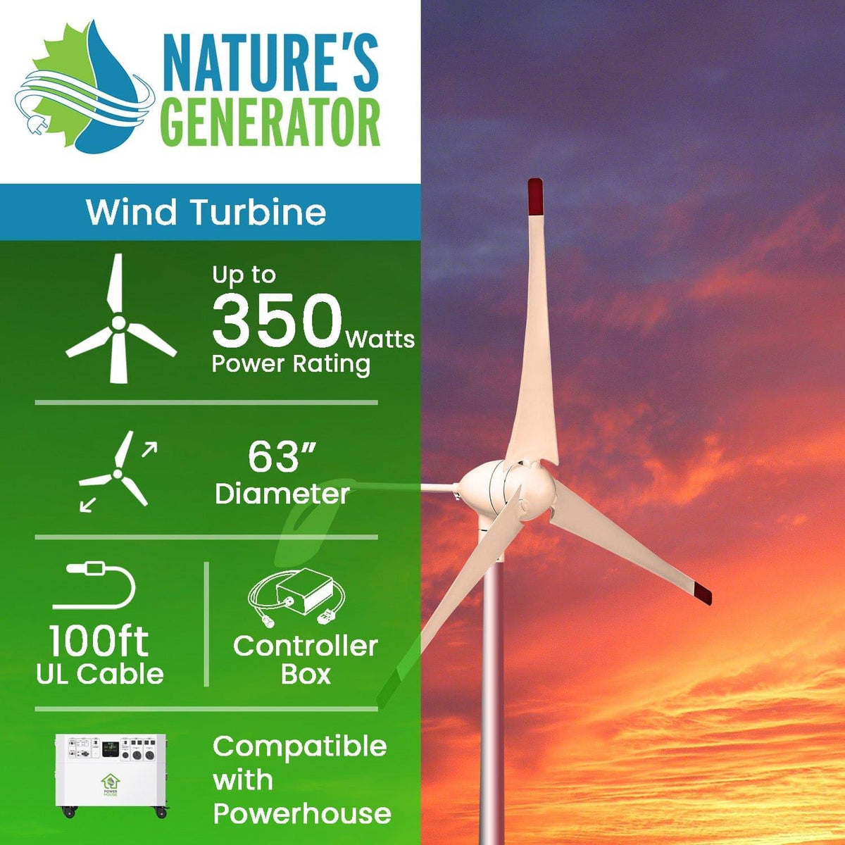 Nature's Generator 350W Wind Turbine - Home Power Tech