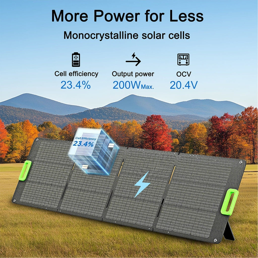 Nature's Generator Folding 200W Solar Panel - Home Power Tech