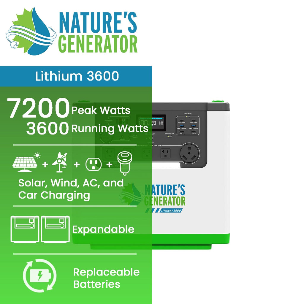 Nature's Generator L3600 Expandable Power Station - Home Power Tech