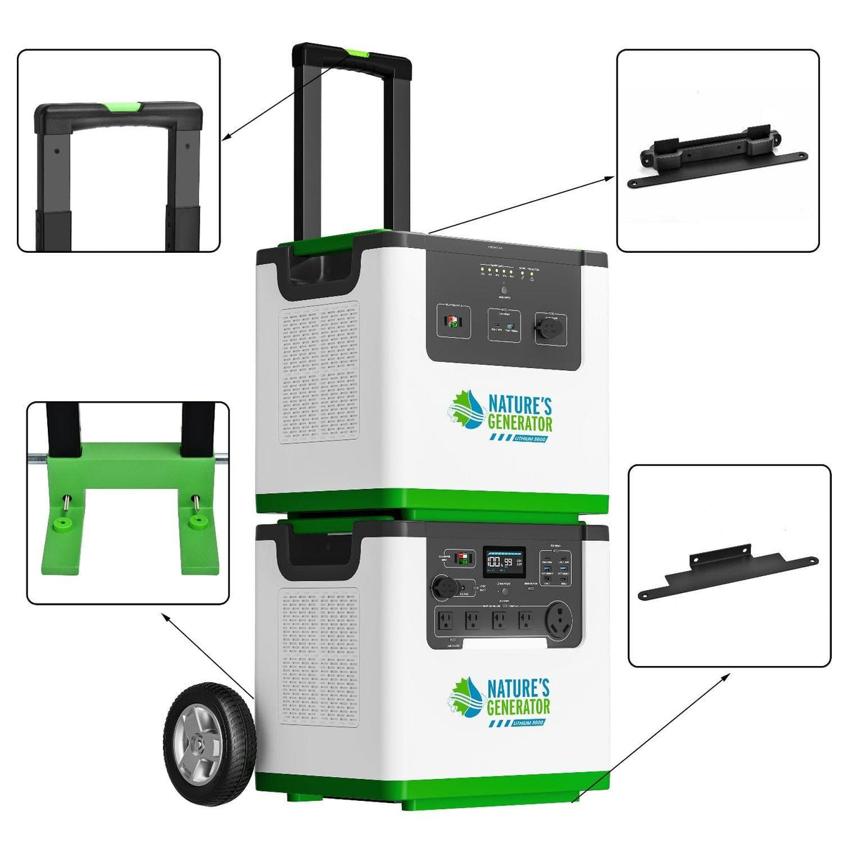 Nature's Generator Lithium 3600 / 6000 Heavy Duty Cart - Home Power Tech