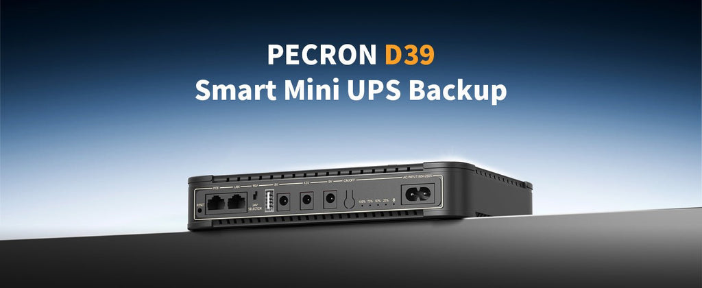 PECRON D39 DC UPS Battery Backup 38.48Wh - Home Power Tech