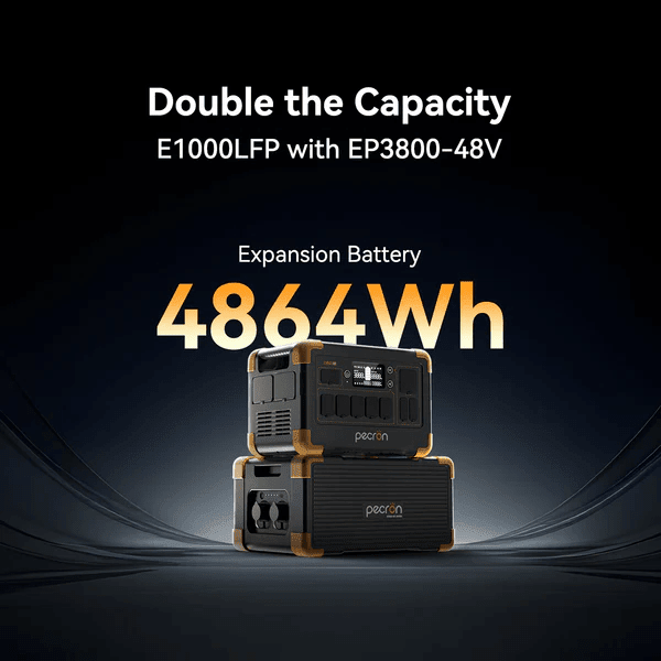 PECRON EP3800 - 48V Expansion Battery 3072Wh for E1500LFP/ E3600LFP/ E1000LFP/ E2400LFP/ F3000LFP - Home Power Tech