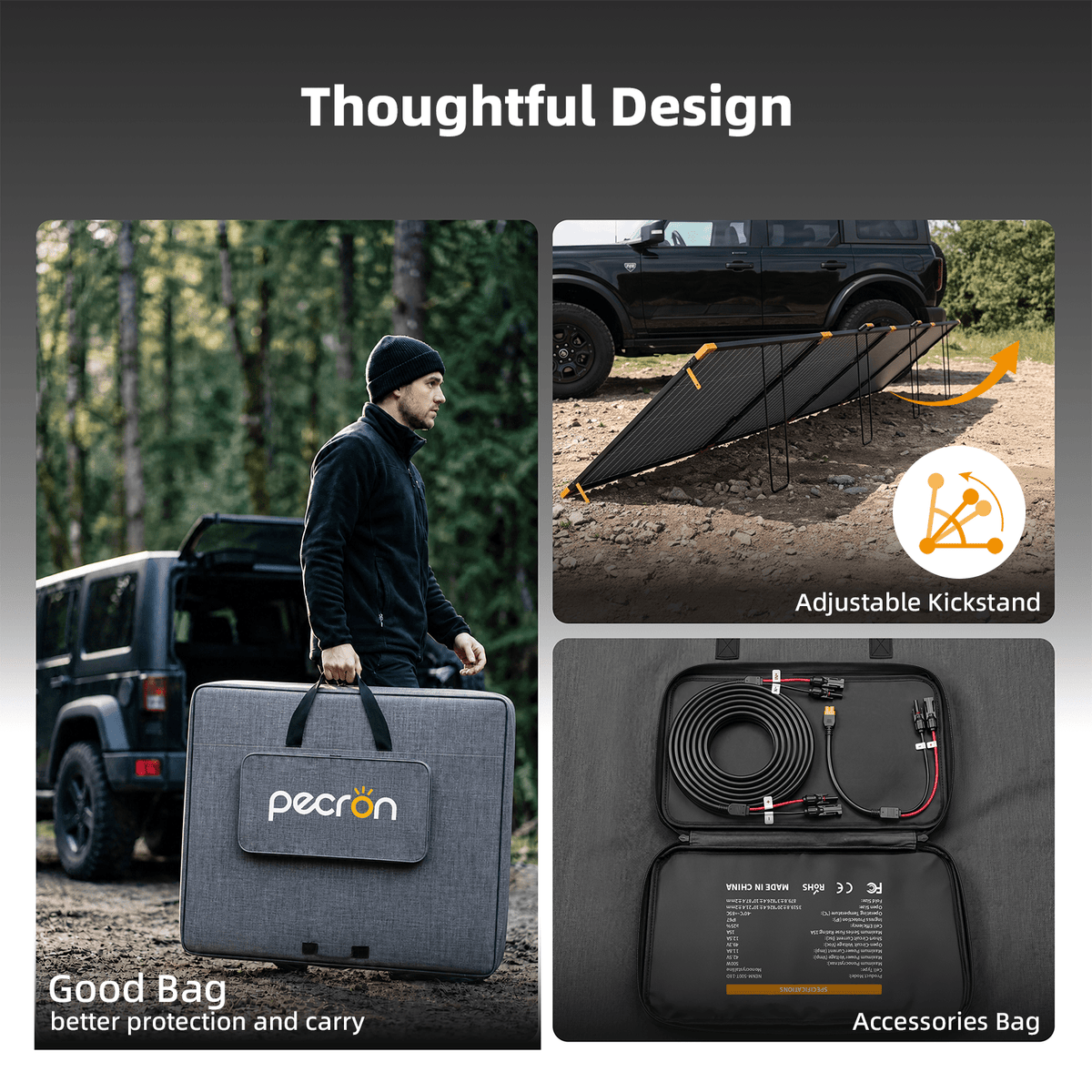 PECRON PV500 500W Portable Solar Panel Waterproof IP67 - Home Power Tech