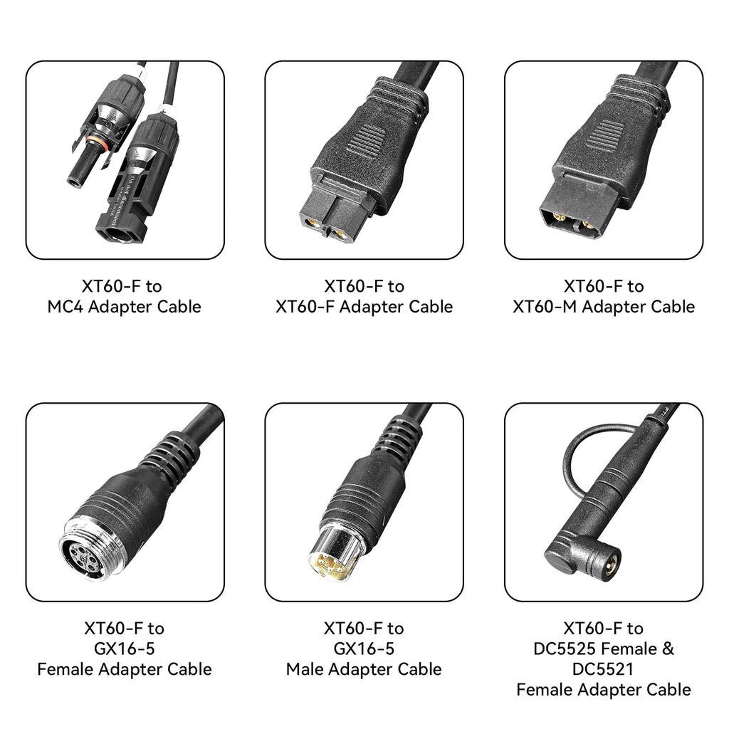 PECRON U20 Universal Cable Kit with 17 Different Adapter Cables for Power Station, Solar Panel - Home Power Tech