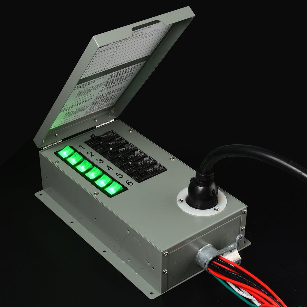 Refurbished - 120V 30A 6-Circuit Non-Automatic Transfer Switch - Home Power Tech