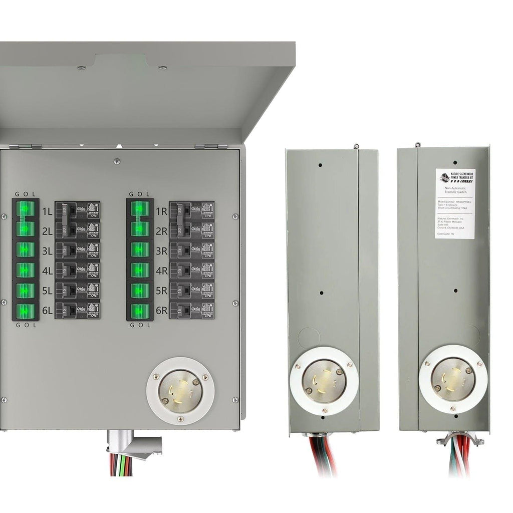 Refurbished - Nature's Generator 120/240V 30A 12-Circuit Non-Automatic Transfer Switch - Home Power Tech